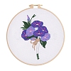 Flower Pattern DIY Embroidery Kit DIY-P077-134-1