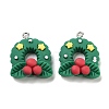 Christmas Theme Opaque Resin Pendants RESI-N039-108-2