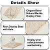 Retro Natural Marble Display Plate DJEW-WH0015-95-4