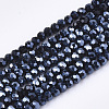 Electroplate Glass Beads Strands X-EGLA-T013-04A-1