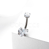 Clear Cubic Zirconia Belly Button Rings FS-WG81544-07-1