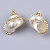 Natural Conch Shell Pendants SSHEL-T014-04-2