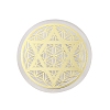 Flat Round Natural Selenite Slice Coasters DJEW-C015-02I-1