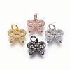 Eco-Friendly Brass Micro Pave Cubic Zirconia Charms ZIRC-J021-23-RS-1