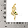 Brass Micro Pave Cubic Zirconia Pendant KK-R162-034B-G-3