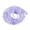 Synthetic Moonstone Beads Strands G-R375-8mm-A19-3