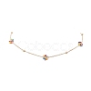 Glass Beaded Flower Link Chain Necklace NJEW-JN04317-5