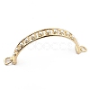 Arch Shaped Zinc Alloy & Plastic Pearl Bag Handles PW-WGB898A-01-1