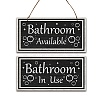 Natural Wood Bathroom Hanging Wall Decorations HJEW-WH0015-109-1