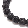 2Pcs 2 Style Natural Lava Rock & Synthetic Howlite & Hematite Stretch Bracelets Set with Alloy Crown BJEW-JB08482-6