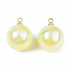 ABS Plastic Imitation Pearl Pendants PACR-T015-04B-2