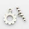 Tibetan Style Alloy Ring Toggle Clasps PALLOY-J471-25AS-2