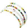 4Pcs 4 Styles Love Theme Glass Seed Beaded Stretch Bracelets Sets BJEW-TA00323-2