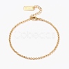 Brass Rolo Chain Bracelets BJEW-H537-08G-1