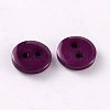 2-Hole Flat Round Resin Sewing Buttons for Costume Design BUTT-E119-18L-07-2