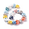 Handmade Porcelain Beads Strands X-PORC-K003-02-3