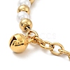 201 Stainless Steel Bell Charms Bracelet BJEW-A126-02G-2