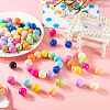 48Pcs 16 Colors Baking Paint Acrylic Beads MACR-TA0001-44-7