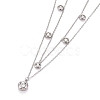 Birthstone 304 Stainless Steel Rhinestone Jewelry Sets SJEW-H302-23-3