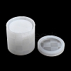 Chessboard Pattern Column Candle Jar Molds DIY-G098-04-5