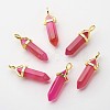 Natural Agate Double Terminated Pointed Pendants G-G902-B08-2