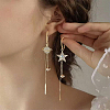 BENECREAT 10 Pairs Brass Twist Rope Shape Earring Hooks KK-BC0008-53-5