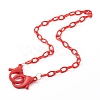 3Pcs 3 Colors Personalized ABS Plastic Cable Chain Necklaces NJEW-JN03484-03-2
