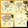 25Pcs Halloween Theme Wood Cabochons WOOD-CJC0005-56-6