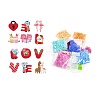 Valentine's Day Animal & Word LOVE Diamond Painting Stickers Beginner Kits PW-WG75658-01-4