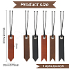 6Pcs 6 Styles Leather Bookmarks AJEW-FG0003-78-2