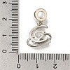 Rack Plating Brass Pave Clear Cubic Zirconia European Dangle Charms KK-H485-11P-3