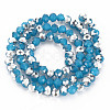 Electroplate Glass Beads Strands EGLA-A034-J6mm-M08-2