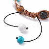 Natural & Synthetic Mixed Gemstone Braided Bead Bracelet for Women BJEW-TA00103-3