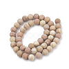 Natural Wood Lace Stone Beads Strands G-T106-262-3