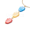 Natural Shell Tulip Pendant Necklace with 304 Stainless Steel Chains for Women NJEW-C016-15G-3