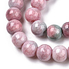 Opaque Crackle Glass Round Beads Strands GLAA-T031-01J-2