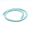 Synthetic Howlite Bead Strands G-P286-16-6mm-3