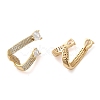 Brass Micro Pave Cubic Zirconia Stud Earrings EJEW-H103-21G-2
