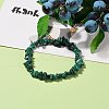 Natural Malachite Chip Beads Stretch Bracelets X-BJEW-JB05765-04-4