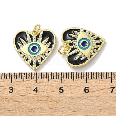 Rack Plating Brass Micro Pave Cubic Zirconia Pendants KK-Z039-26G-1