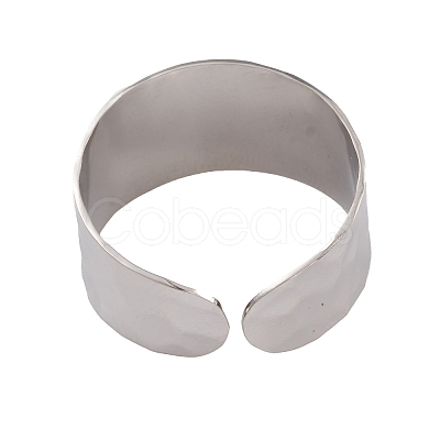 Non-Tarnish 304 Stainless Steel Open Cuff Rings for Women RJEW-G285-69P-1