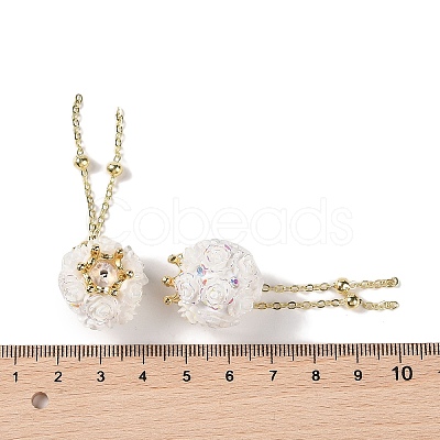 Handmade Polymer Clay Rhinestone Beads CLAY-H003-01G-01-1