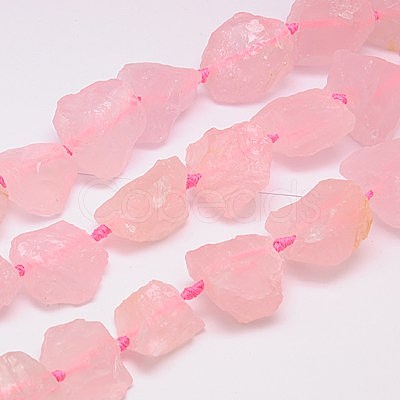 Natural Rose Quartz Beads Strands X-G-G543-07D-1