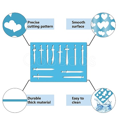 Acrylic Earring Handwork Template DIY-WH0359-082-1