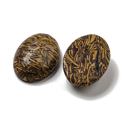 Natural Elephant Skin Jasper/Miriam Stone/Calligraphy Stone Cabochons G-C115-01A-24-1