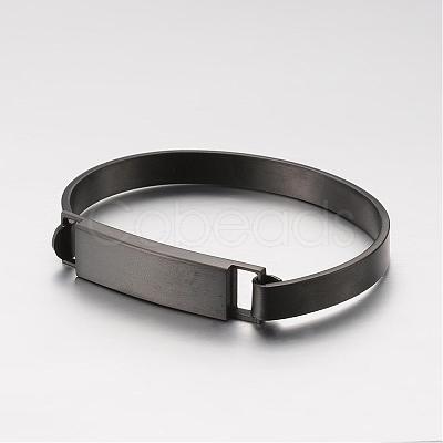 304 Stainless Steel ID Bangles BJEW-K105-01MB-1