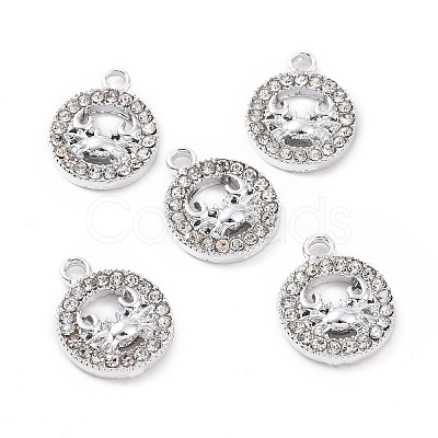 Alloy Rhinestone Charms ALRI-C008-05P-1