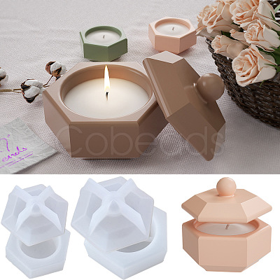 Hexagon Candle Jar Molds PW-WG14011-01-1