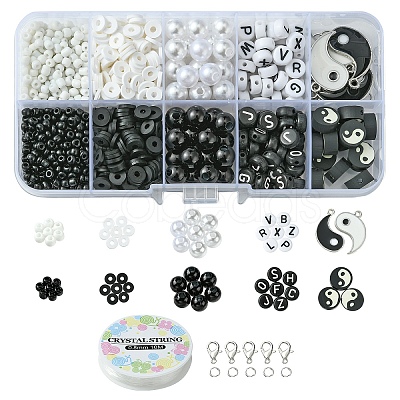 DIY Yin Yang Theme Jewelry Set Making Kit DIY-YW0004-67-1