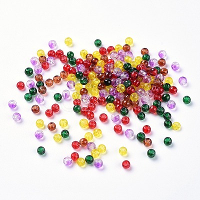 Baking Painted Crackle Glass Beads DGLA-X0006-4mm-05-1